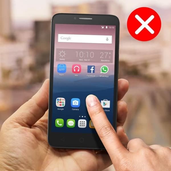 Vitre Tactile - ALCATEL - One Touch Pop 3 - Svart - Härdat glas - 5.5 tum