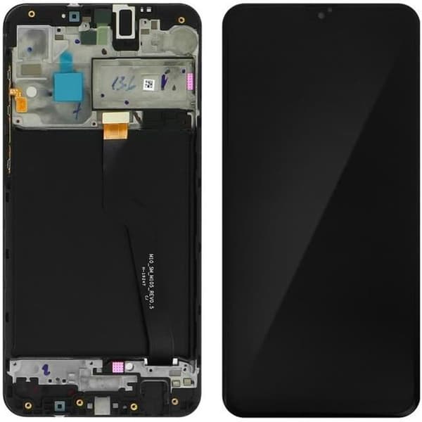 Samsung Galaxy A10 LCD-skärm Komplett Block Touch-kompatibel Svart