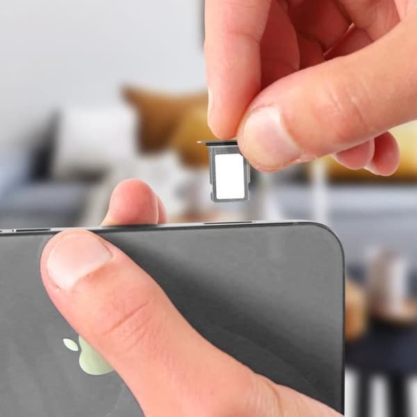SIM kortplats - Apple iPhone 12 Mini - Ersättningsplats för Nano SIM - Vit