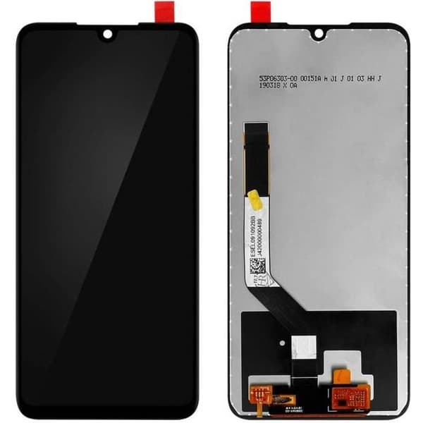 Komplett montering Xiaomi Redmi Note 7 LCD-skärmbyte Pekglas - svart Svart