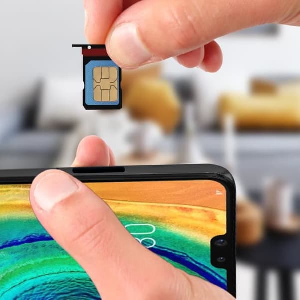 SIM-korts fack - Huawei - Mate 30 - Ersättning - Nano SIM - Svart