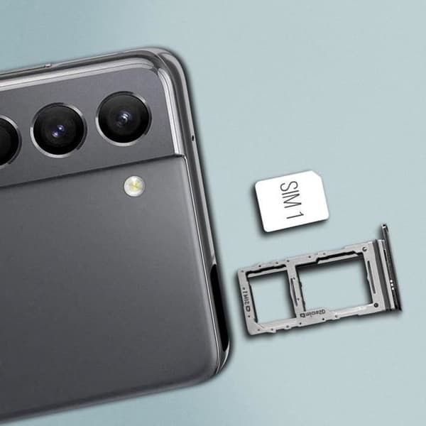 Samsung Galaxy S21 SIM-kortfack 1x Ersättnings Nano SIM och Micro SD Svart Svart