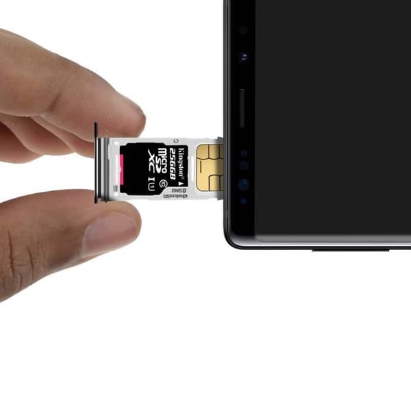 SIM-kortsfack - AVIZAR - Samsung Galaxy Note 9 - Svart - NanoSIM + microSD-adapter