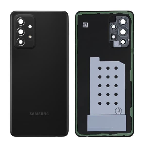 Batteri Cache - Samsung - Galaxy A52 - Svart - Reservdel - Inbyggt Lim