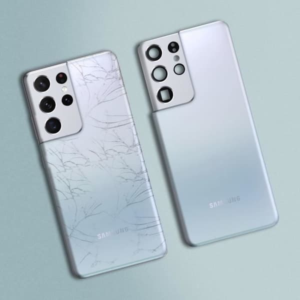 Samsung S21 Ultra batteriskal Original Samsung Silver Phantom Grey Bakstycke