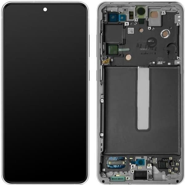 LCD-skärm - Samsung - Galaxy S21 FE - Original - Vit - 5,5 tum