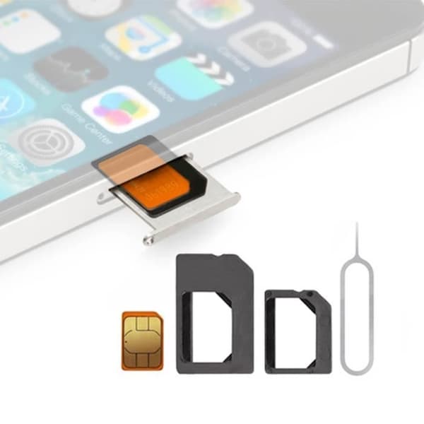 SIM-kortadapter - COLORFONE - Nano SIM Micro SIM Converter - Extraction Spike ingår - Svart