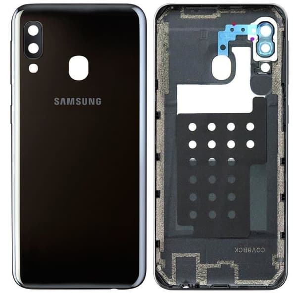 Batteri cache - Samsung - Galaxy A20e - Original - Bakre fodral - Svart