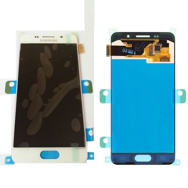 Helt block - Samsung - Galaxy A5 2016 - LCD-Touchskärm - Vit - 5,2 tum