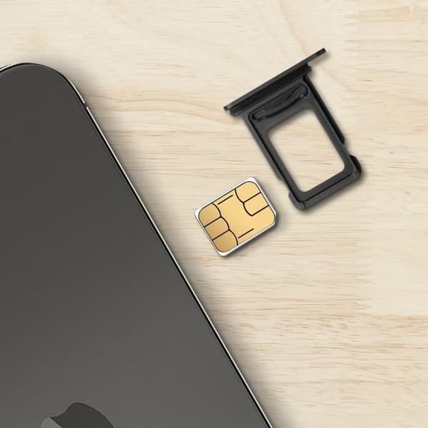 SIM-kortsfack - iPhone - 13 Pro Max och 13 Pro - Svart - Grafit - Kompatibel med Nano SIM