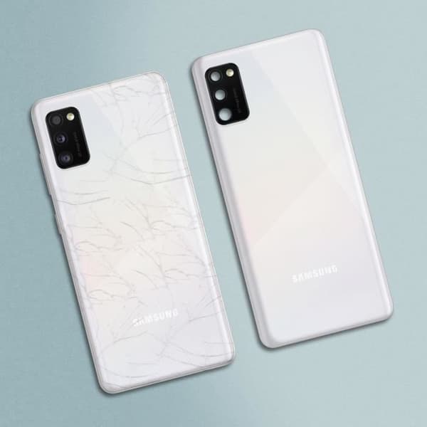 Samsung Galaxy A41 batteriskal Original Samsung vit bakskal