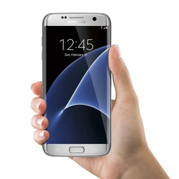 Komplett Block Samsung Galaxy S7 Edge LCD-skärm Touchglas Original Silver Grå