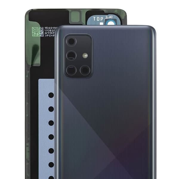 Cache Batteri - Samsung - Galaxy A71 - Svart Prism Crush - Förenklad Installation - Originaldelar