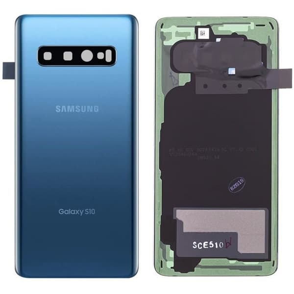 Batteri Cache - Samsung - Galaxy S10 - Original - Bakre snap-on - Blå