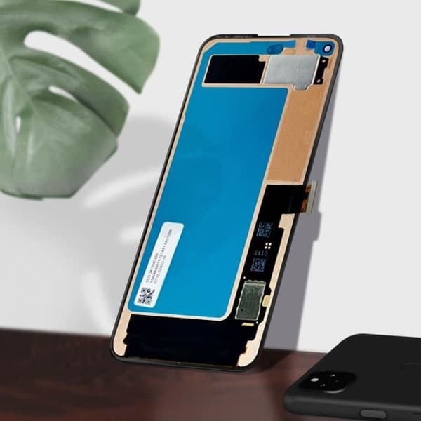 LCD-skärm - AVIZAR - Google Pixel 5 - Touchscreen i härdat glas - Svart - Enkel installation