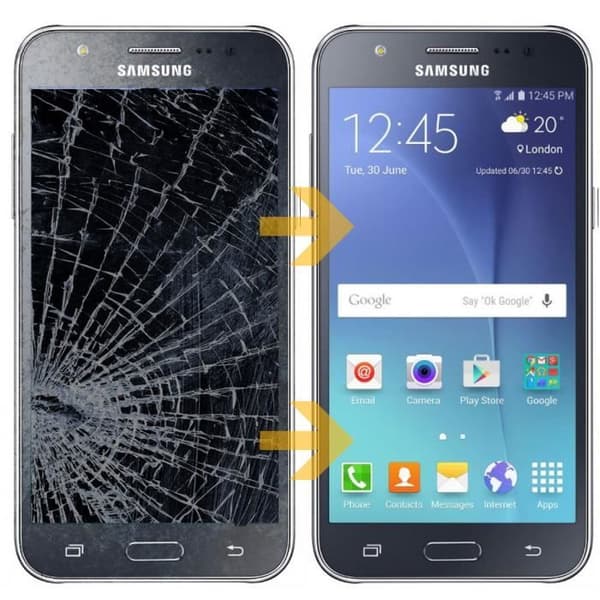 Samsung - Original Black Touch + LCD komplett block för Samsung Galaxy J5