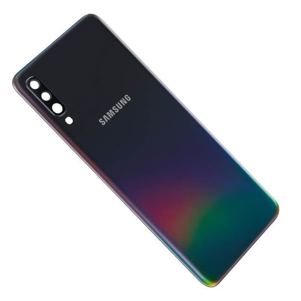 Batteri-lagring - Samsung - Galaxy A70 - Original - Bakre panel - Svart