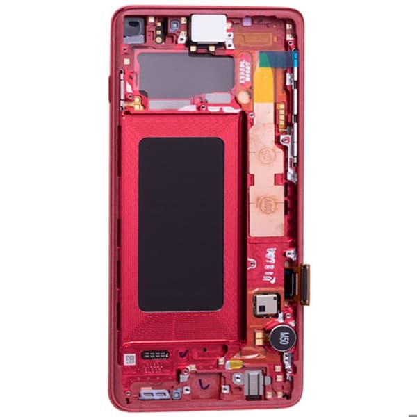 Komplett block Samsung Galaxy S10 LCD-skärm Original touchglas röd