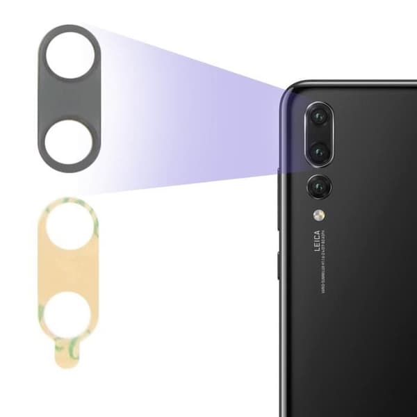 Kamera baklins - Huawei - P20 Pro - Skyddsglas - Svart - 10 g