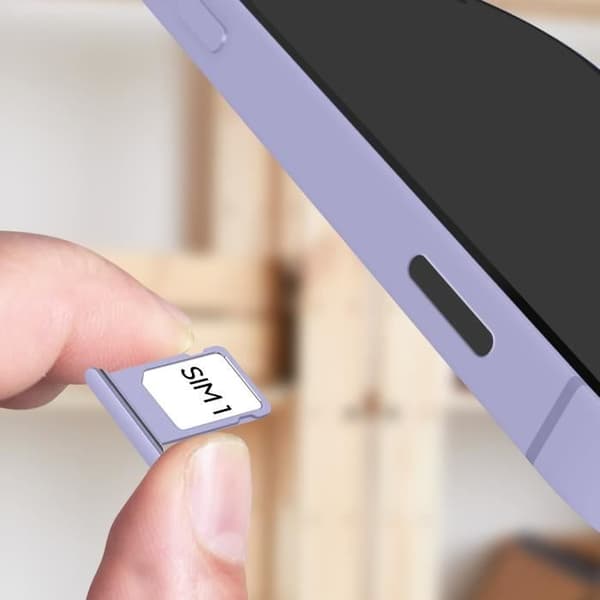 SIM-kortsfack - iPhone 12 - Lila - Kompatibel med Nano SIM - CE- och RoHS-godkänd - 10g
