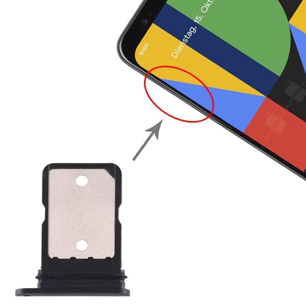 Google Pixel 4/4XL Simkortshållare - Svart