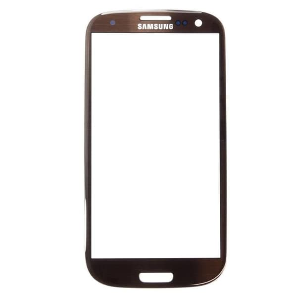 Framskydd i brunt + klister för Samsung Galaxy S3 I9300 I9305