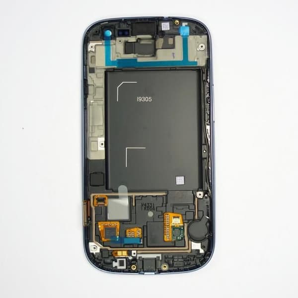 Original Vitre tactile skärm LCD på chassi Samsung Galaxy S3 I9305 grå