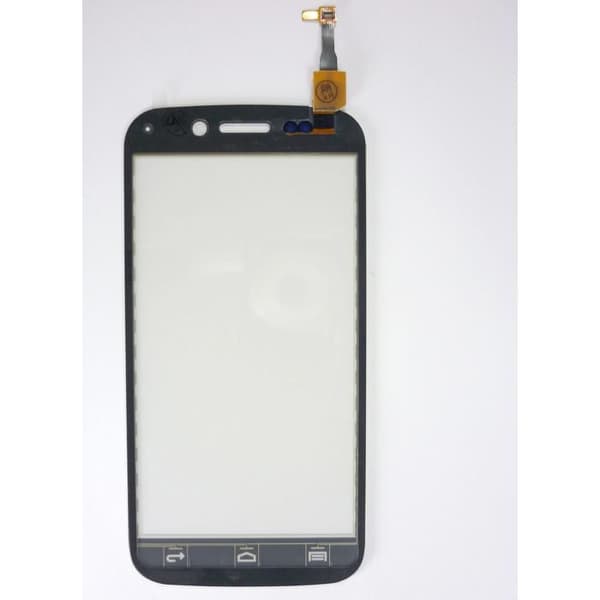 Vitt pekskärmsglas + förinstallerat lim för Wiko Stairway