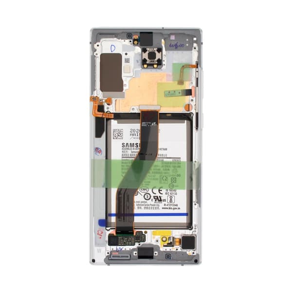 Samsung Galaxy Note 10 Plus Skärm med LCD Display Original + Batteri Original - Vit