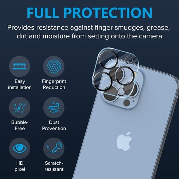 2 PAK-  Iphone 14 PRO MAX Kamera linse cover