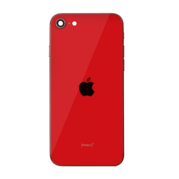 iPhone SE 2020 Baksida med Komplett Ram - Röd