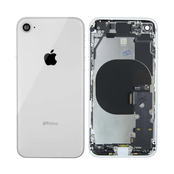 iPhone 8 Baksida med Komplett Ram - Vit