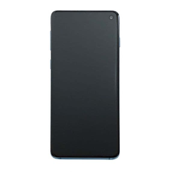 Samsung Galaxy S10 Skärm, Digitizer med Ram – Blå – Original