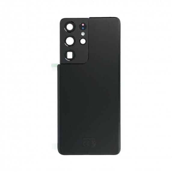 Samsung Galaxy S21 Ultra 5G Original Backsida/Batterilucka med Finklister – Svart