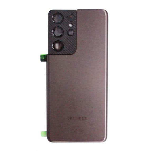 Samsung Galaxy S21 Ultra 5G Original Baksida / Batterilucka med Finklister – Brun