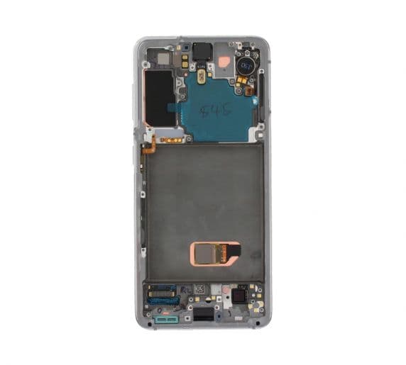 Samsung Galaxy S21 5G Original Skärm med Kamera – Vit