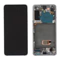 Miniatyrbild 1 av 5: Samsung Galaxy S21 5G Original Skärm med Kamera – Vit
