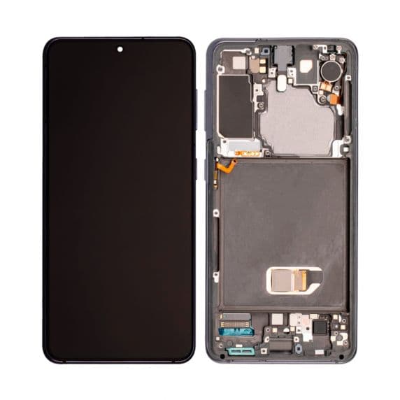 Samsung Galaxy S21 5G Original Skärm med Kamera – Grå