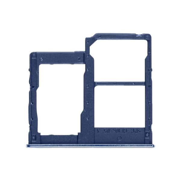 Ersättningsfack för SIM-kort - Samsung Galaxy A40 - Blå - 2 nano SIM-kortplatser och 1 micro-SD-fack