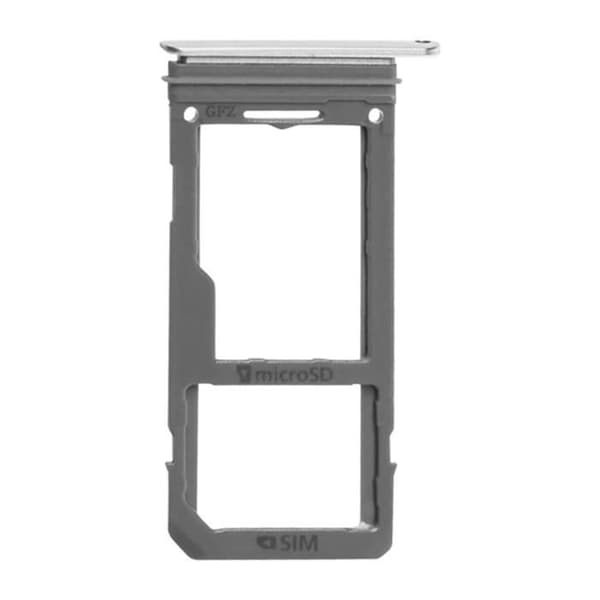 Ersättningsfack för SIM-kort - Samsung - Galaxy S8 och S8 Plus - Silver - Nano SIM och Micro-SD