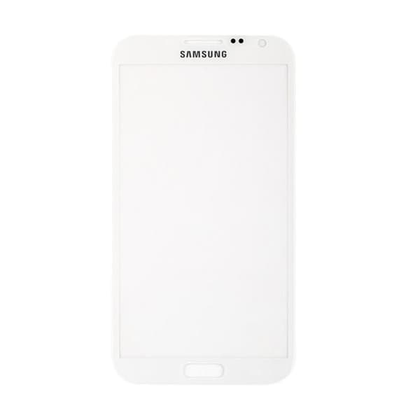 Skärmglas med vit framsida + klister för Samsung Galaxy Note 2 N7100 N7105