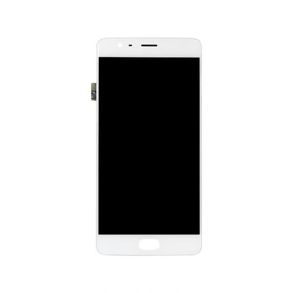 OnePlus 3 Skärm LCD Display Glas med Ram – Vit