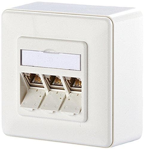 METZ CONNECT BTR IT CONNECT E-DAT modul 3x8(8) AP - Vägguttag - RJ-45 X 3 - Pure White, RAL 9010 (1309130002-E) Vit
