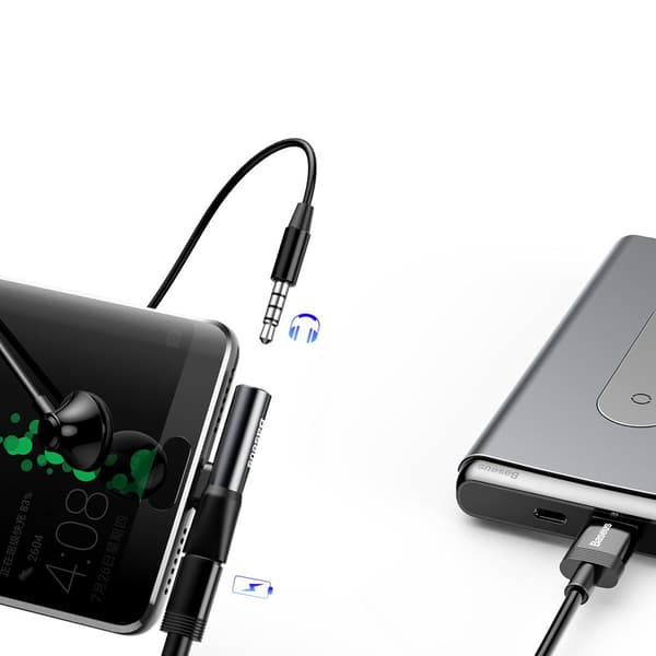 Baseus Adapter USB-C til 3,5 mm og opladning