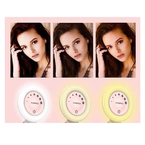 TikTok Selfie Lampa Ring - Rosa