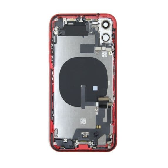 iPhone 11 Baksida Med Komplett Ram - Röd