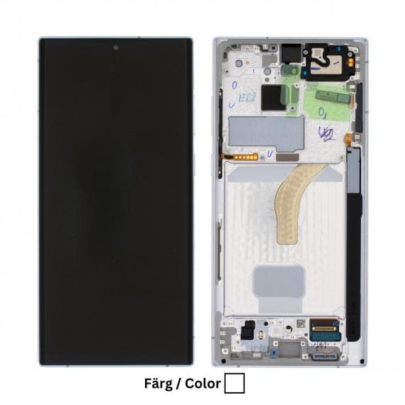 Samsung Galaxy S22 Ultra (SM-S908B) Skärm med Display - Vit