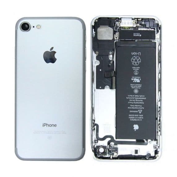 iPhone 7 Baksida Med Komplett Ram och Batteri (Begagnad) - Silver