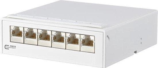 MetzConnect BTR E-DAT C6 6x8(8) - Modulær indgang - Pure White, RAL 9010 - 6 porte (130862-21-E) Hvid