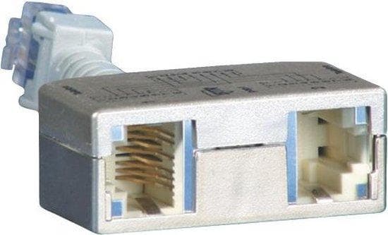 METZ CONNECT BTR kabeldelningsadapter pnp 1 - Telefondelare - RJ-45 (W) - RJ-45 (M) - 8,9 cm - Grå (2-pack) (130548-01-E)
